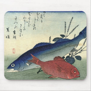 Suzuki & Kimmedai - Hiroshige's Japanse vis Muismat