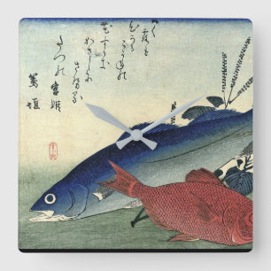 Suzuki & Kimmedai - Hiroshige's Japanse vis Vierkante Klok