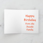 Suzuki monogram verjaardag kaart (Binnen)