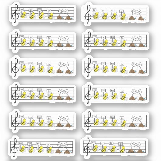 Suzuki Muziek Sticker Set (Voorkant)