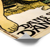 SUZY DEGUEZ  Musical Dance Eugene Grasset Poster (Hoek)