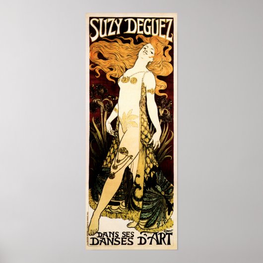 SUZY DEGUEZ  Musical Dance Eugene Grasset Poster (Voorkant)