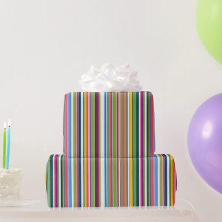 Suzy gestreepte multi regenboog cadeaupapier