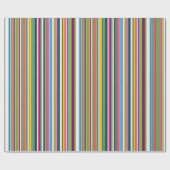 Suzy gestreepte multi regenboog cadeaupapier (Vlak)