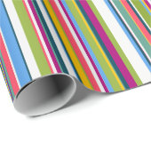 Suzy gestreepte multi regenboog cadeaupapier (Rol Hoek)