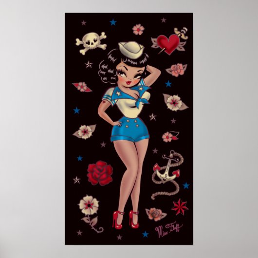 Suzy Sailor Pin Up Poster (Voorkant)