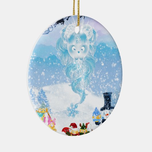 Suzy Snowflake komt naar de stad! Keramisch Ornament (Rechts)