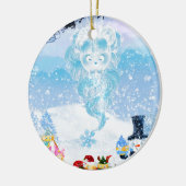 Suzy Snowflake komt naar de stad! Keramisch Ornament (Links)