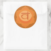 Svadhisthana Chakra Classic Ronde Sticker, Glanzen Ronde Sticker (Tas)