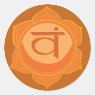 Svadhisthana Chakra Classic Round Sticker, Glossy Ronde Sticker