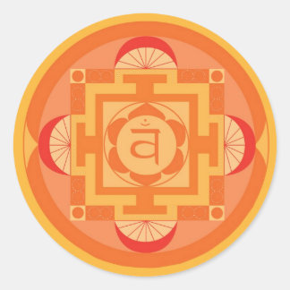 Svādhisthāna Chakra Mandala Ronde Sticker