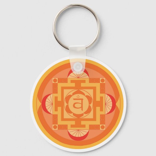 Svādhisthāna Chakra Mandala Sleutelhanger (Voorkant)