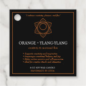Svadhisthana Sacral Chakra Candle Label (Voorkant)