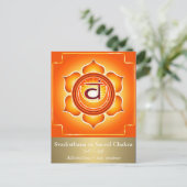 Svadisthana of Sacraal Chakra Briefkaart (Staand voorkant)