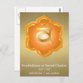 Svadisthana of Sacraal Chakra Briefkaart (Voorkant / Achterkant)