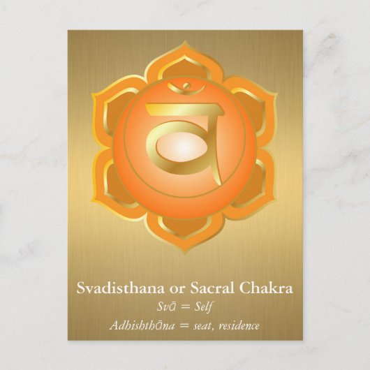 Svadisthana of Sacraal Chakra Briefkaart (Voorkant)