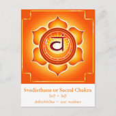 Svadisthana of Sacraal Chakra Briefkaart (Voorkant)