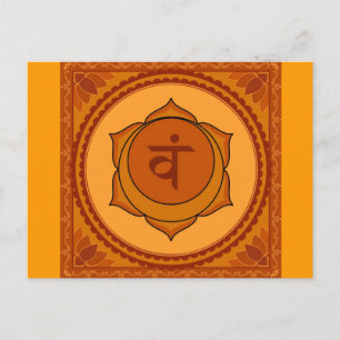 svadisthana of sacraal chakra-Briefkaart Briefkaart