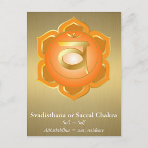 Svadisthana of Sacral Chakra Briefkaart