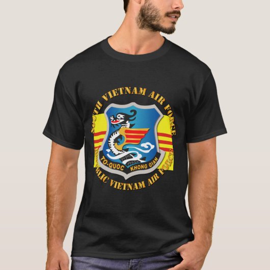 SVAF - South Vietnam Air Force w Flag Tx T-shirt (Voorkant)