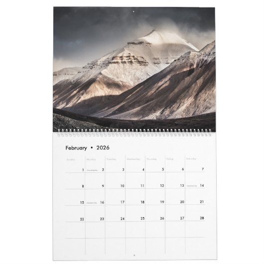Svalbard 2026 kalender (Feb 2026)