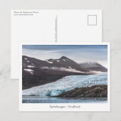 Svalbard Gletsjer Landschap Briefkaart (Voorkant / Achterkant)