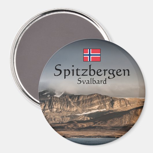 Svalbard Landschapsfoto Magneet (Voorkant / Achterkant)