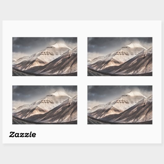 Svalbard Mountain Rechthoekige Sticker (Vel)