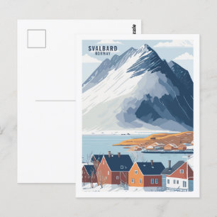 Svalbard Noorwegen Beroemde Reisplaats Briefkaart
