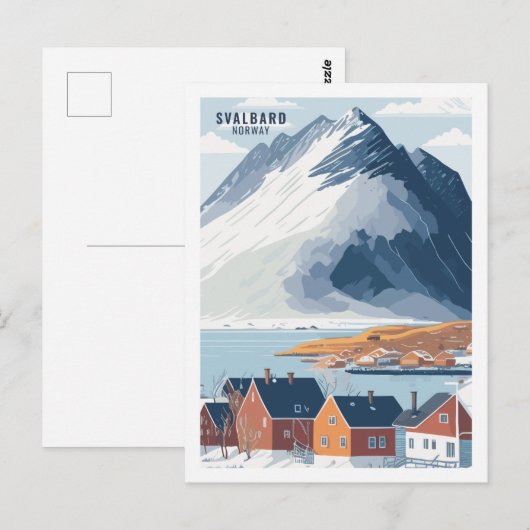 Svalbard Noorwegen Beroemde Reisplaats Briefkaart (Voorkant / Achterkant)
