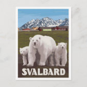 Svalbard Noorwegen Reis Vintage Briefkaart (Voorkant)