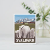 Svalbard Noorwegen Reis Vintage Briefkaart (Staand voorkant)