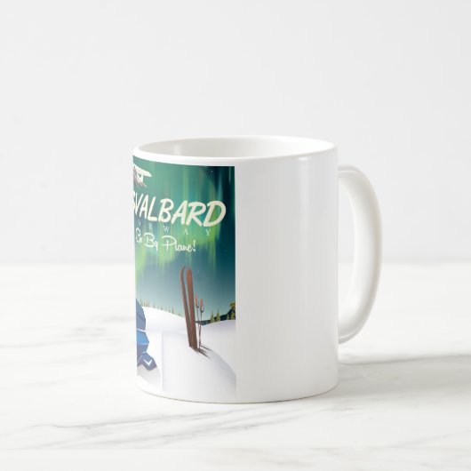 Svalbard Norway Northern Light Reisposter Koffiemok (Voorkant rechts)