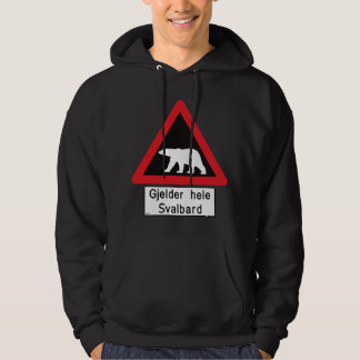 Svalbard Polar Bear Sign Gjelder hele Norway Hoodie