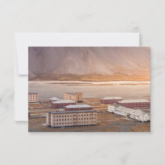 Svalbard Pyramiden-Kaart (Voorkant)