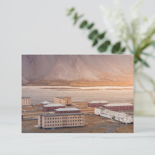 Svalbard Pyramiden-Kaart (Staand voorkant)