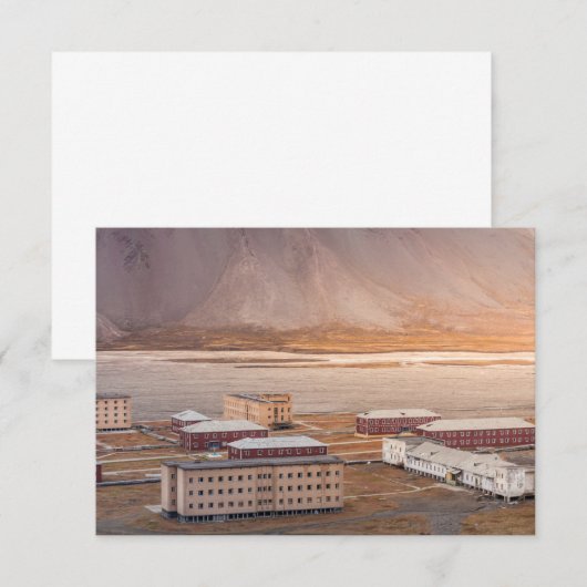 Svalbard Pyramiden-Kaart (Voorkant / Achterkant)