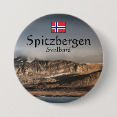 Svalbard Souvenir Ronde Button 7,6 Cm (Voorkant)