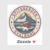 Svalbard Spitsbergen Artistic Polar beer Sticker (Vel)