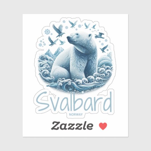 Svalbard Spitsbergen Artistic Polar beer Sticker (Vel)