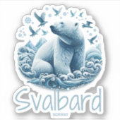 Svalbard Spitsbergen Artistic Polar beer Sticker (Voorkant)