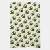 Svart Hona Zwart Kip Krans Kerstmis Theedoek (Verticaal)