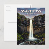 Svartifoss IJsland Briefkaart (Voorkant / Achterkant)