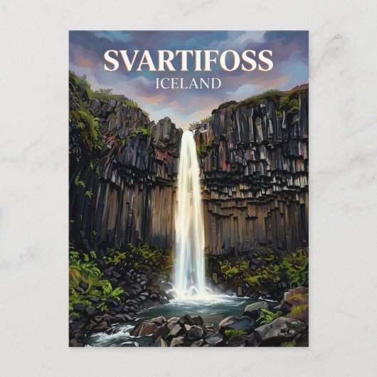 Svartifoss IJsland Briefkaart (Voorkant)