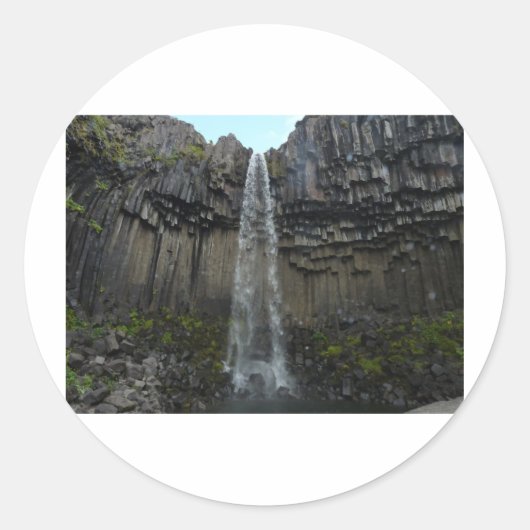 Svartifoss Ronde Sticker (Voorkant)
