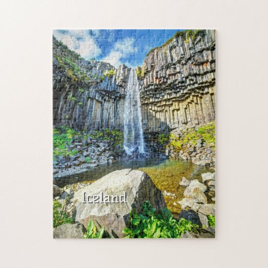 Svartifoss Waterfall, IJsland Legpuzzel (Verticaal)