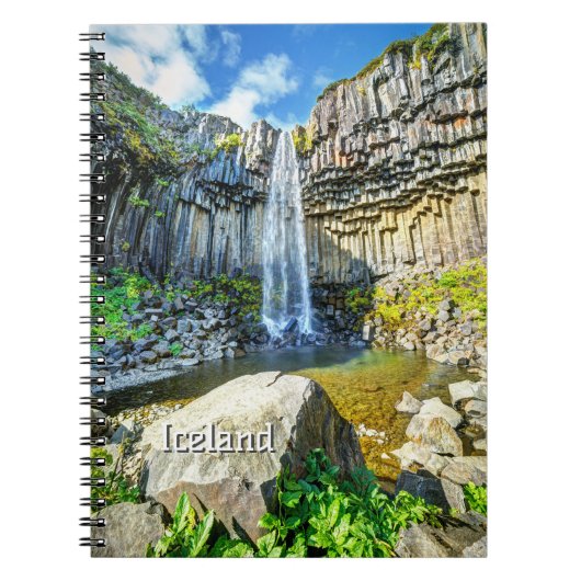 Svartifoss Waterfall, IJsland Notitieboek (Voorkant)