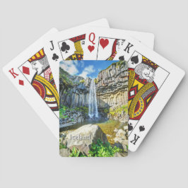 Svartifoss Waterfall, IJsland Pokerkaarten