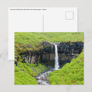 Svartifoss Waterfall in Skaftafell - IJsland Briefkaart