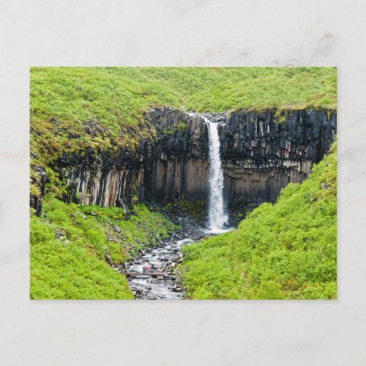 Svartifoss Waterfall in Skaftafell - IJsland Briefkaart (Voorkant)